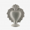 Sacred heart white ceramic