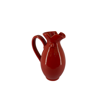 Red ceramic fish-shaped jug