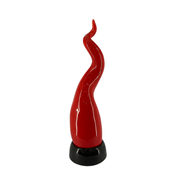 Red ceramic horn